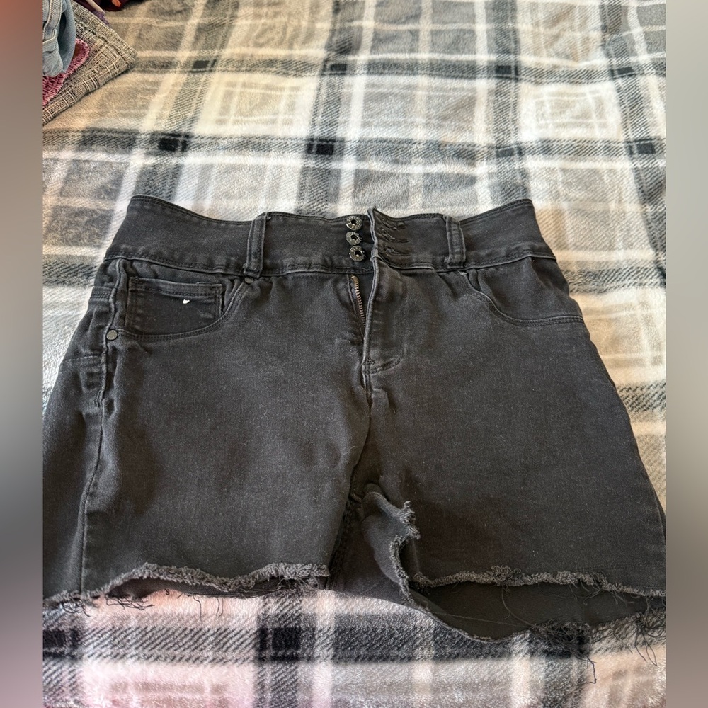Women's Black Denim Shorts